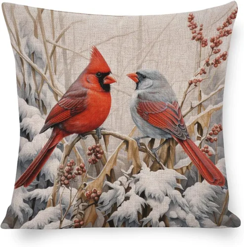 Vista 16 de Fundas de almohada de 16 x 16 pulgadas, diseño de pueblo de invierno, decoración de Navidad, para sofá, sala de estar, dormitorio