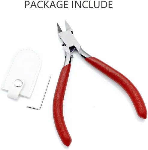 Vista 4 de Pinza fina de 4.7 pulgadas con funda protectora y llave hexagonal, alicates de corte para reparación y fijación de edificios Gundam (1)