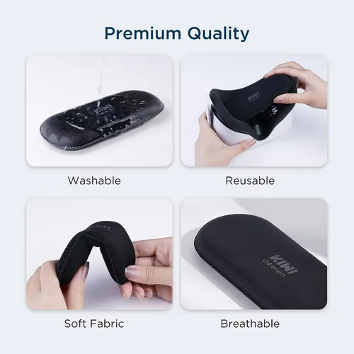 Vista 8 de KIWI design Comfort - Correa de cabeza de batería y protector de lente compatible con Quest 2