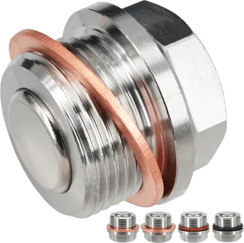 Vista 9 de 1 tapón magnético de drenaje de aceite de motor de acero inoxidable M12x1.25 para Toyota Corolla 4Runner Camry Highlander Prius RAV4 Sienna Tacoma