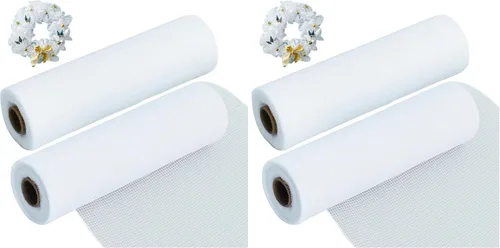 Vista 9 de TONIFUL 2 rollos de cinta de malla decorativa negra de 10 pulgadas, malla de tela para suministros de corona de malla, corona de puerta delantera
