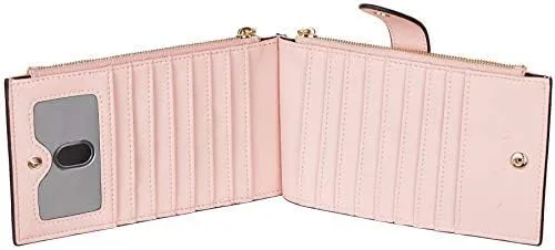 Vista 4 de Travelambo Billetera plegable con bloqueo RFID para mujer, con bolsillo con cremallera