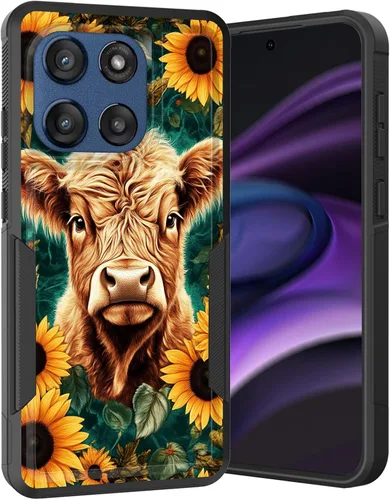 Vista 80 de para Moto G Play 4G 2024, funda de dos capas híbrida resistente y a prueba de golpes, PC duro + silicona suave protectora para Motorola Moto G Play