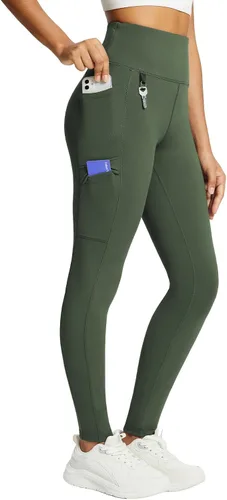 Vista 41 de baleaf Leggings con forro polar para mujer, impermeables, pantalones de senderismo de invierno, mallas térmicas para correr, bolsillos