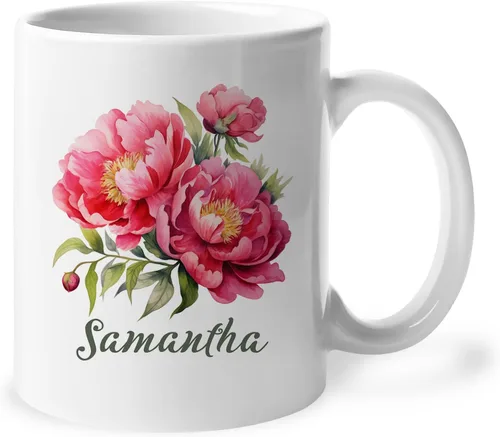 Vista 21 de Taza personalizada para amantes de los girasoles con nombre, regalos personalizados para amantes de las flores, taza de café de cerámica