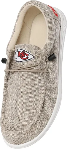 Vista 3 de FOCO Men's NFL Team Logo Lightweight Loafers Lace Up Cotton Knit Shoes