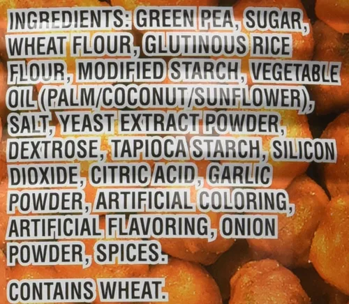 Vista 3 de Hapi Snacks - Guisantes Sriracha Picantes - Guisantes verdes recubiertos con ajo y chile (peso neto: 9.9 onzas)