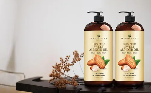 Vista 7 de Handcraft Blends Set de hidratación corporal total: aceite de almendras dulces y aceite de coco fraccionado (2 x 16 onzas líquidas) - 100% puro