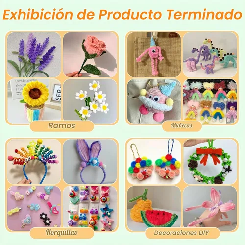 Vista 6 de ZXIIXZ Limpiapipas, 100 limpiadores de tuberías verdes a granel para hacer flores
