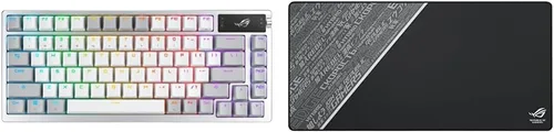Vista 11 de ASUS ROG Azoth 75 Teclado inalámbrico para juegos personalizado, pantalla OLED, interruptores ROG NX Storm prelubricados intercambiables