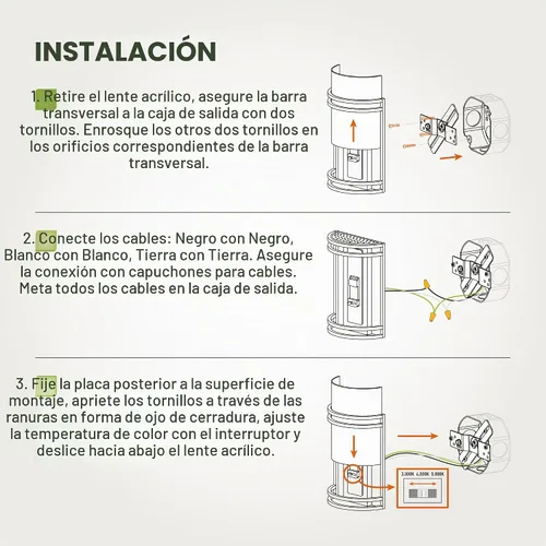 Vista 8 de ASD - Lámpara de pared LED para interiores, níquel cepillado 3000/4000 8 pulgadas Níquel cepillado