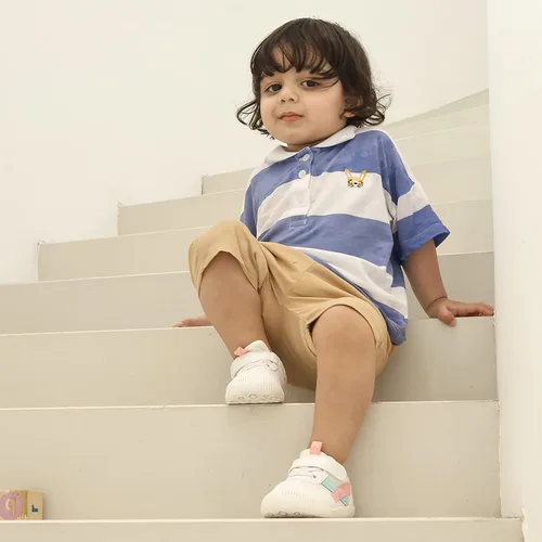 Vista 2 de Zapatos de bebé para niños y niñas, primeros caminantes, animales lindos, tenis para niños pequeños, suela de goma