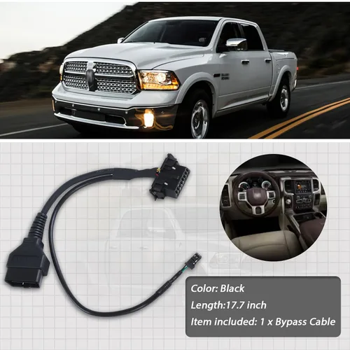 Vista 6 de Cable de derivación de puerta de enlace de seguridad, adaptador de herramienta de diagnóstico, cable conector compatible con Dodge Cummins RAM 1500