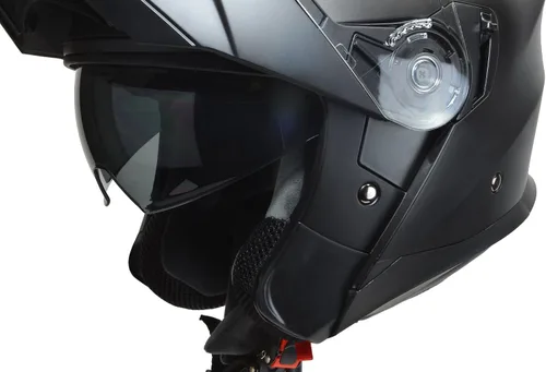 Vista 5 de 36099-093 Casco modular de motocicleta unisex para adultos con protector solar (negro mate, XS)