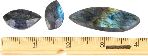 Vista 2 de JIC Gem Healing Crystals India Labradorite Irregular Shape Stones, Piedra, 20 piezas