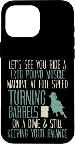 Vista 19 de 1200 Pound Muscle Turning Barrels Racing Rodeo Horse Gift Case for iPhone 17
