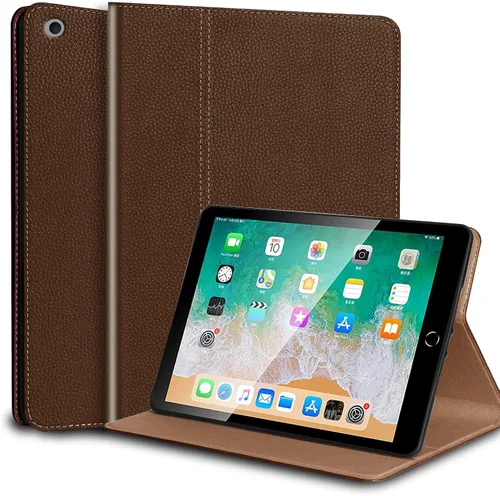 Vista 16 de Funda para iPad de 10.2 pulgadas, 9ª/8ª/7ª generación 2021/2020/2019, piel auténtica, función de encendido y apagado automático. Negro clásico