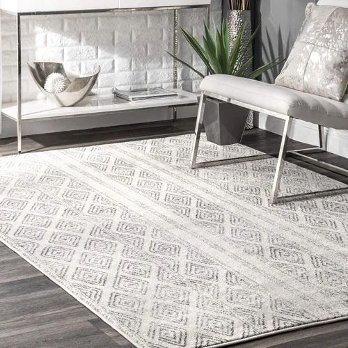 Vista 6 de nuLOOM Sarina Diamonds - Alfombra Gris