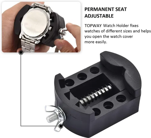Vista 3 de TOPWAY - Kit de herramientas de repuesto de batería de reloj, herramienta de extracción de espalda y herramienta de apertura de reloj con 3 tipos