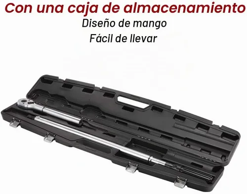 Vista 6 de Juego de llaves dinamométricas con accionamiento de 3/4 pulgadas de dirección dual. Llave dinamométrica ajustable de doble dirección con hebilla