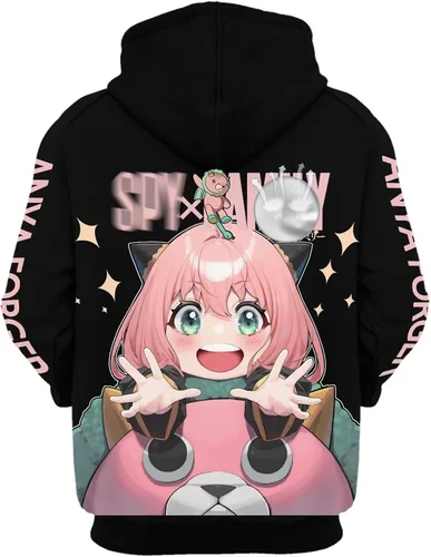 Vista 3 de NASOAR Sudadera con capucha de anime linda ropa casual para adultos, ropa casual de buen aspecto, anime japonés, cosplay, Sweatshir