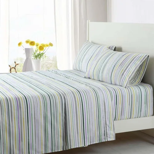 Vista 2 de Royal Tradition Juego de sábanas de microfibra de 3.88 oz/m² para camas ajustables (tamaño King dividido, estampado conceptual), juego de sábanas