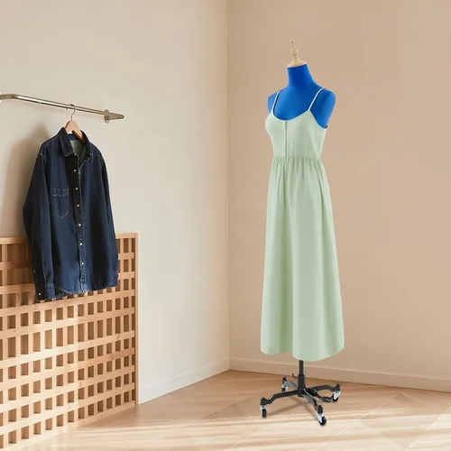 Vista 8 de Vestido femenino con forma de maniquí, altura ajustable de 51 a 75 pulgadas, soporte para el cuerpo, forma de vestido de costura para mujer con base