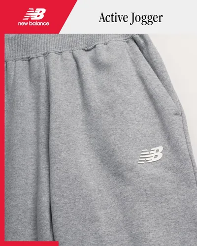 Vista 9 de New Balance Pantalones deportivos para niña, forro polar de mezcla de algodón suave con cordón y bolsillos (tallas 8-16)
