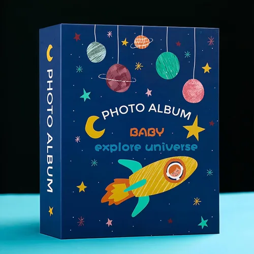 Vista 2 de Álbum de fotos de 4 x 6 pulgadas, paquete de 2 álbumes de fotos pequeños para bebés, cargador superior, cada mini álbum de fotos tiene capacidad