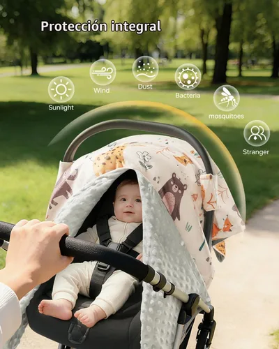 Vista 2 de Funda de asiento de coche para bebé, fundas de asiento de coche infantil Beige