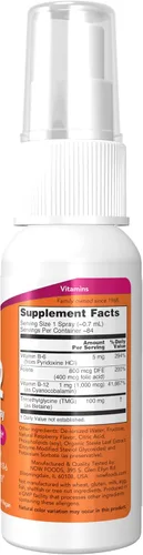 Vista 2 de NOW Foods Suplementos, Vitamina B-12 Liposomal Spray con Ácido Fólico, TMG y B-6, 2 onzas