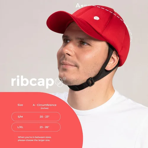 Vista 5 de Ribcap Baseball Cap Medical Grade Protective Helmet Red Soft Helmet for Epilepsy Protective Hat for Seizures