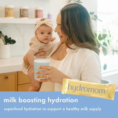 Vista 4 de Boobie Hydromom Mezcla de bebida de superalimento con electrolitos, Limonada de frambuesa azul Refrescante impulso de energía e hidratación