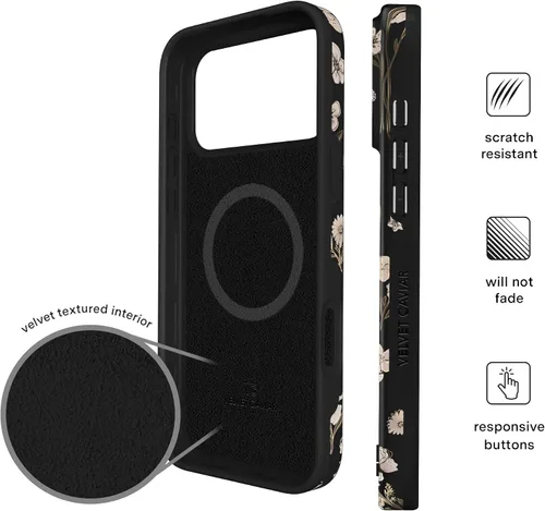 Vista 1064 de VELVET CAVIAR Funda para iPhone 15, compatible con MagSafe, probada contra caídas de 10 pies, fundas protectoras de diseño, leopardo color rosa