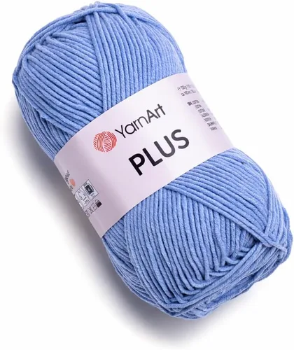 Vista 13 de YarnArt Jeans Plus - Hilo de mezcla de algodón suave, 100g (3.5 onzas), 160m (174 yardas), 55% algodón, 45% acrílico, grosor medio #4, ideal