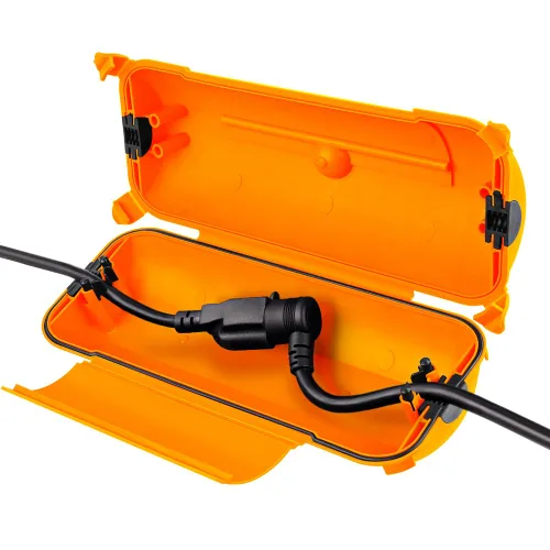 Vista 11 de Flemoon - Paquete de 3 fundas impermeables para cable de extensión para exteriores Small Electrical Connection Box for Straight Plug, Socket