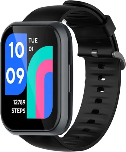 Vista 3 de Lamshaw Correa compatible con Wy ze Watch de 1.77 pulgadas, correa de repuesto de silicona suave con hebilla de acero inoxidable para reloj Paquete