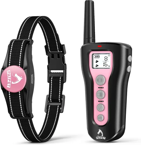 Vista 9 de PATPET Collar de choque para perro, collar recargable de entrenamiento para perros con control remoto para perros medianos y grandes, 3 modos