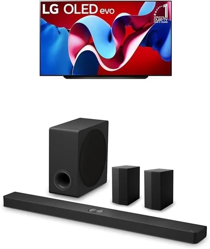 Vista 24 de LG OLED evo serie C4 televisor inteligente 4K de 42 pulgadas con procesador AI y Alexa integrado, pantalla plana con control remoto Magic