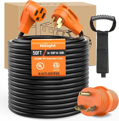 Vista 56 de Nilight Cable de Extensión para Secadora EV de 15 Pies 3 Clavijas 30 Amperios NEMA 10-30P 10-30R Cable de Extensiones Antiguas Servicio Pesado