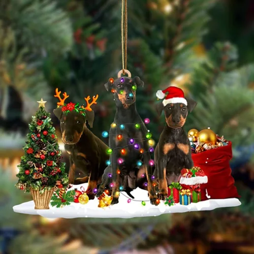 Vista 75 de Nazenti Adorno de Navidad personalizado con amigos Affenpinscher – Adorno de perro personalizado para amantes de las mascotas, acrílico plano