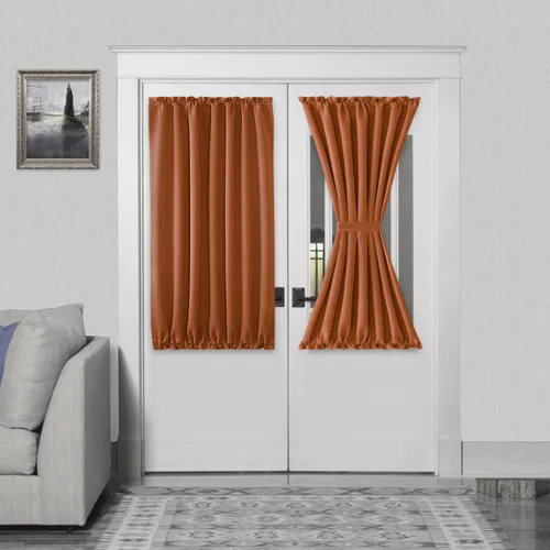 Vista 80 de DWCN Cortinas para Puertas Francesas – Cortinas opacas térmicas con bolsillo para barra para puertas con ventana de cristal, puertas de cocina