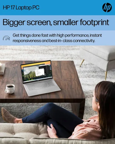 Vista 2 de HP Portátil de 17,3 pulgadas, Intel Core i5-1135G7 de 11ª generación, gráficos Intel Iris Xe, 8 GB de RAM, SSD de 512 GB, Windows 11 Home