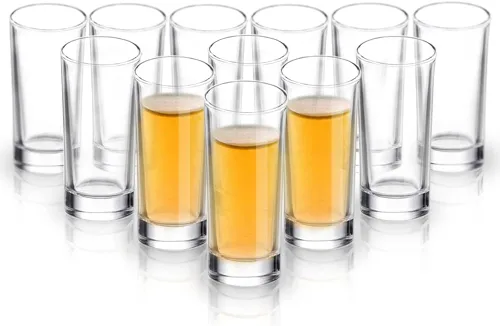 Vista 7 de Juego de vasos de chupito con base pesada, 1.2 oz (paquete de 12) vasos transparentes para whisky y licores - JM02