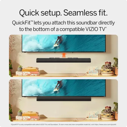Vista 4 de VIZIO Barra de sonido todo en uno con Dolby Atmos y DTS:X, altavoz Bluetooth - SV210D-0806 (renovado)