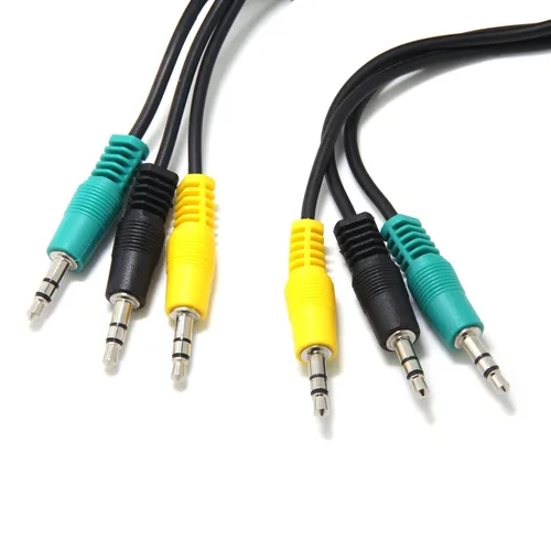 Vista 2 de Ancable Cable de audio de repuesto para canales 5.1, altavoces de computadora Logitech de 0.138 in 1/8 TRS macho a macho de 6 pies compatible