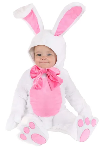 Vista 4 de Disfraz de Conejito Blanco para Bebés Multicolor
