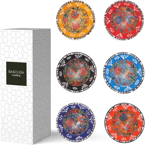 Vista 10 de Bascuda Juego de 6 cuencos pequeños de cerámica (3.1 in) – Ramequines multiusos para guarniciones, inmersiones, postres, sopas, cereales