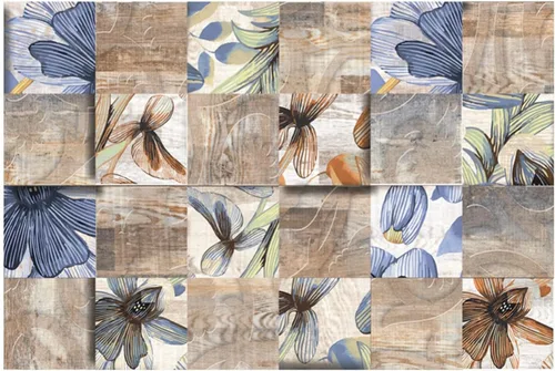 Vista 7 de Ochine 24 hojas para despegar y pegar azulejos en muro, papel tapiz floral para despegar y pegar, calcomanías de flores de mandala, vinilo 3D