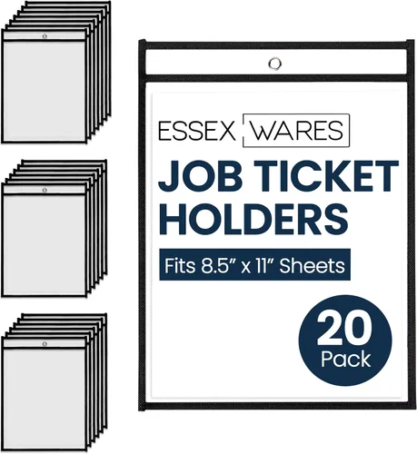 Vista 8 de Essex Wares - Paquete de 4 soportes para boletos de trabajo (negro) - Uso en tu negocio o en un aula. Se adapta fácilmente a hojas de papel estándar